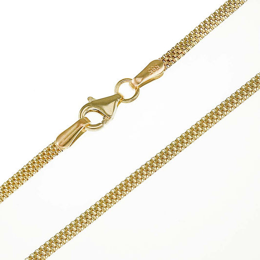 14ct Gold Mesh Chain - 2mm - 18-20 Inches - FJewellery