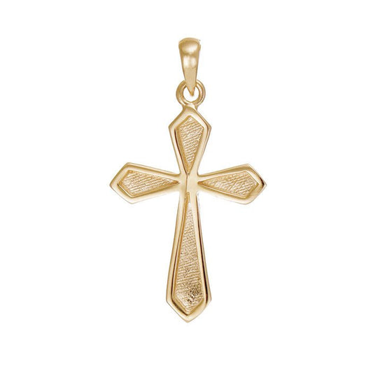 14ct Gold Orthodox Geometrical Cross Pendant - 32mm - FJewellery