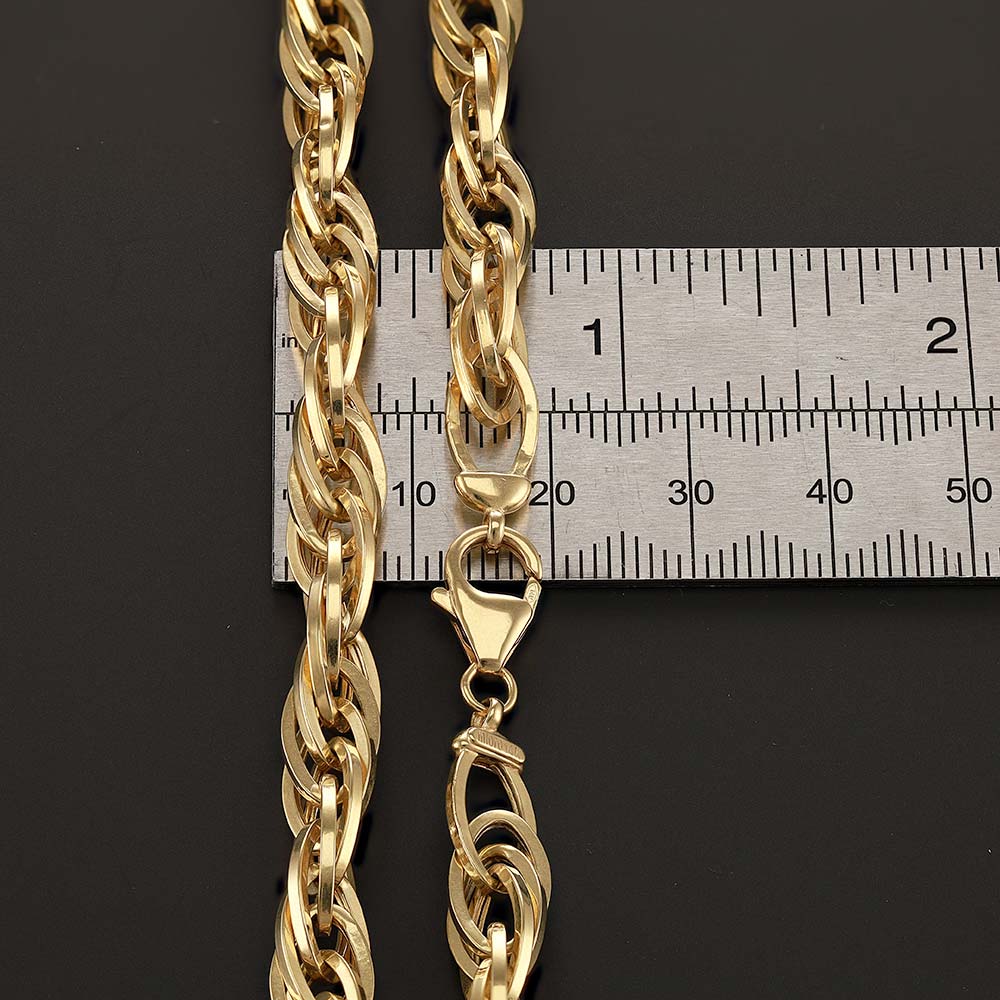 14ct Gold Prince of Wales Chain - 7mm - 20 Inches - FJewellery