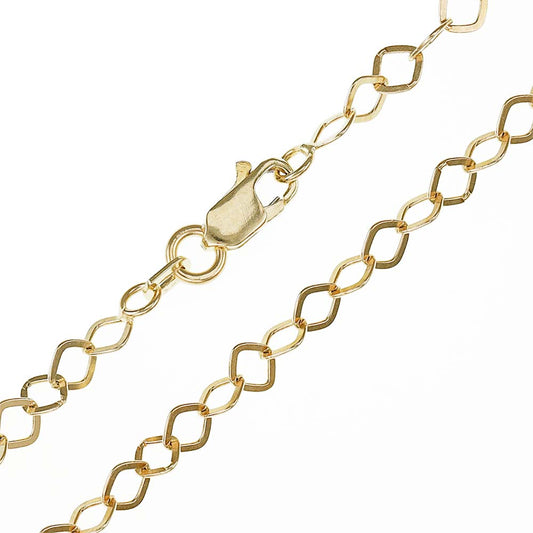 14ct Gold Trace Chain - 3.7mm - 26 Inches - FJewellery