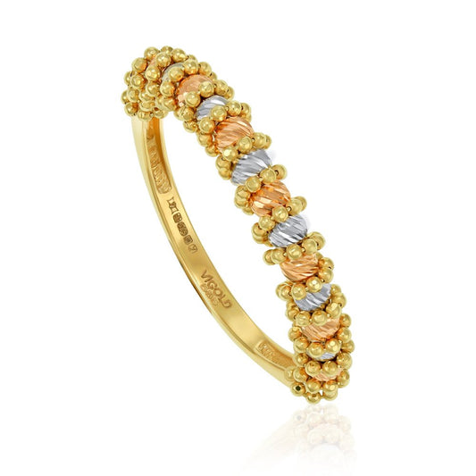 14ct Multi Colour Fancy beads Gold ring - FJewellery