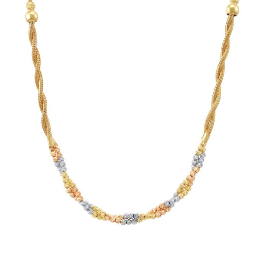 14ct Multi colour Gold beads Necklace 2021732 - FJewellery