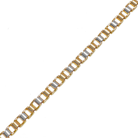 14ct Multi Colour Gold Fancy Bracelet - 5mm - FJewellery