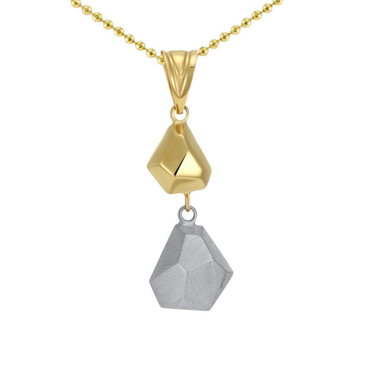 14ct Multi colour Gold Geometrical Necklace 2021730 - FJewellery