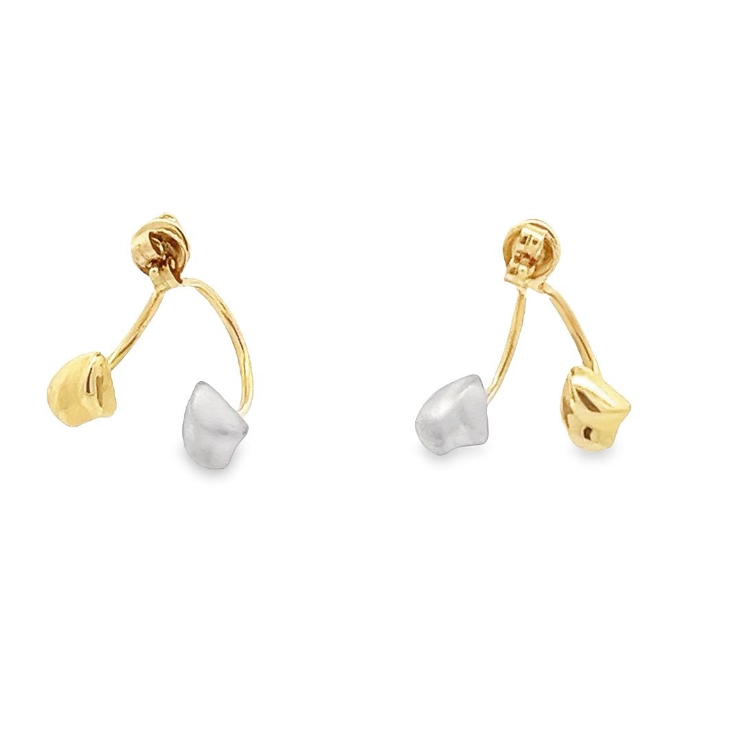 14ct Multi colour Gold Plain Earrings 2021366 - FJewellery