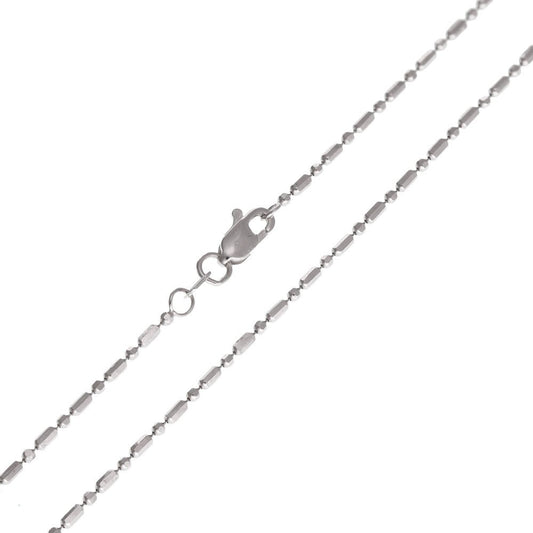 14ct White Gold Fancy Chain -1.5mm -18" - FJewellery