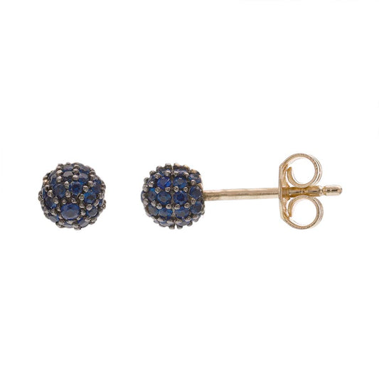 14ct Yellow Gold 5mm CZ Set Round Stud Earrings - FJewellery