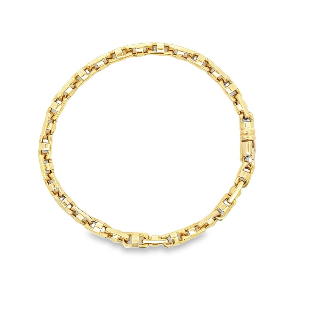 14ct Yellow Gold Cage Style bracelets 02022093 - FJewellery
