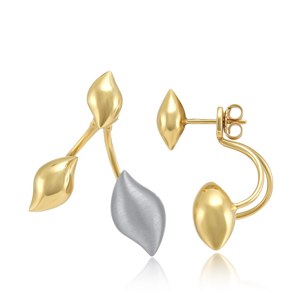 14ct Yellow Gold Diamond Cut Earrings 2021360 - FJewellery