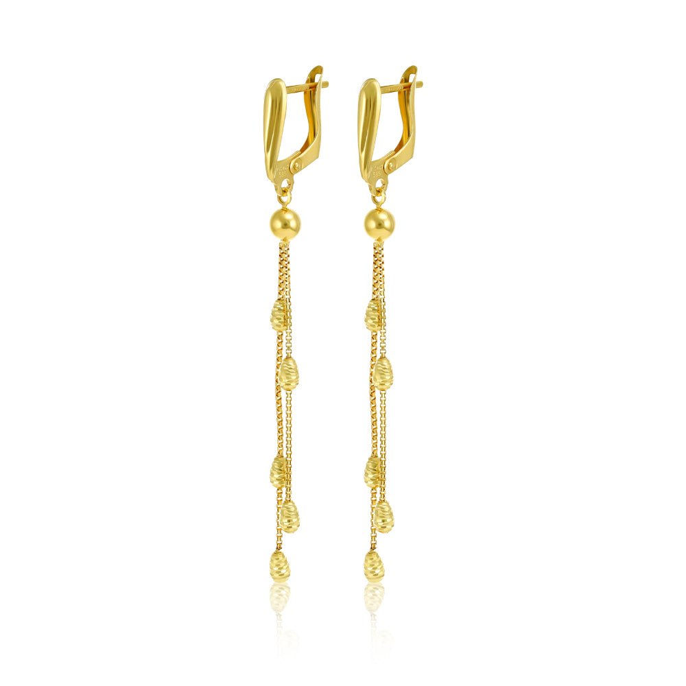 14ct Yellow gold Drop earrings 02021332 - FJewellery