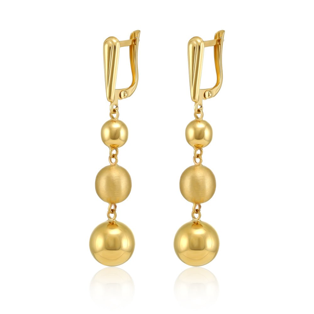 14ct Yellow Gold fancy Earrings 2021341 - FJewellery
