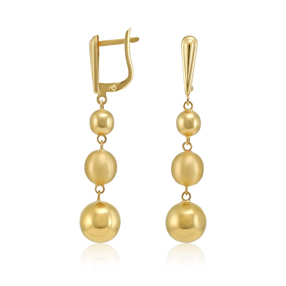 14ct Yellow Gold fancy Earrings 2021341 - FJewellery