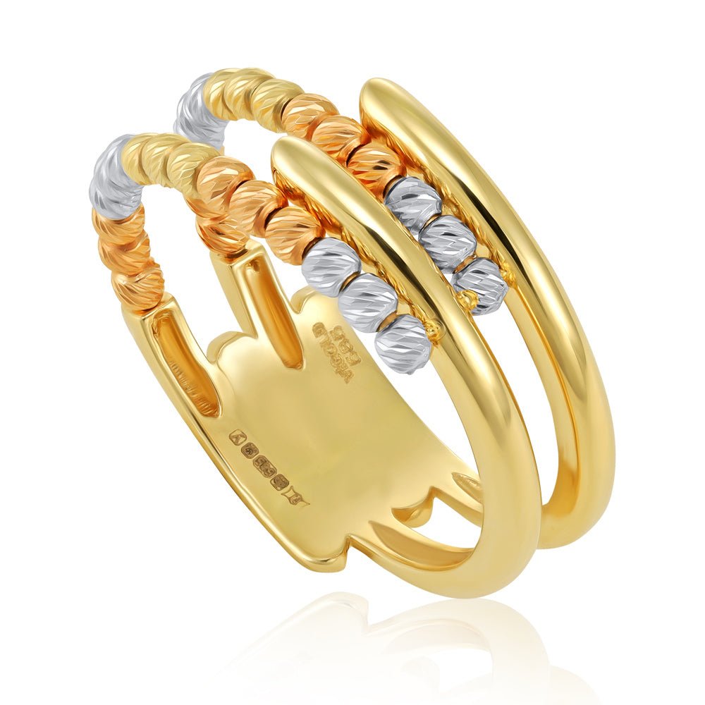 14ct Yellow gold fancy multi colour ring 2021483 - FJewellery