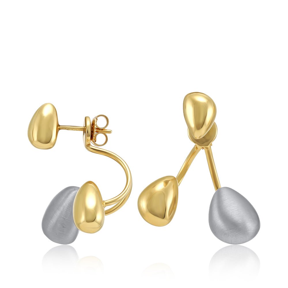 14ct Yellow Gold Flower Earrings 2021363 - FJewellery