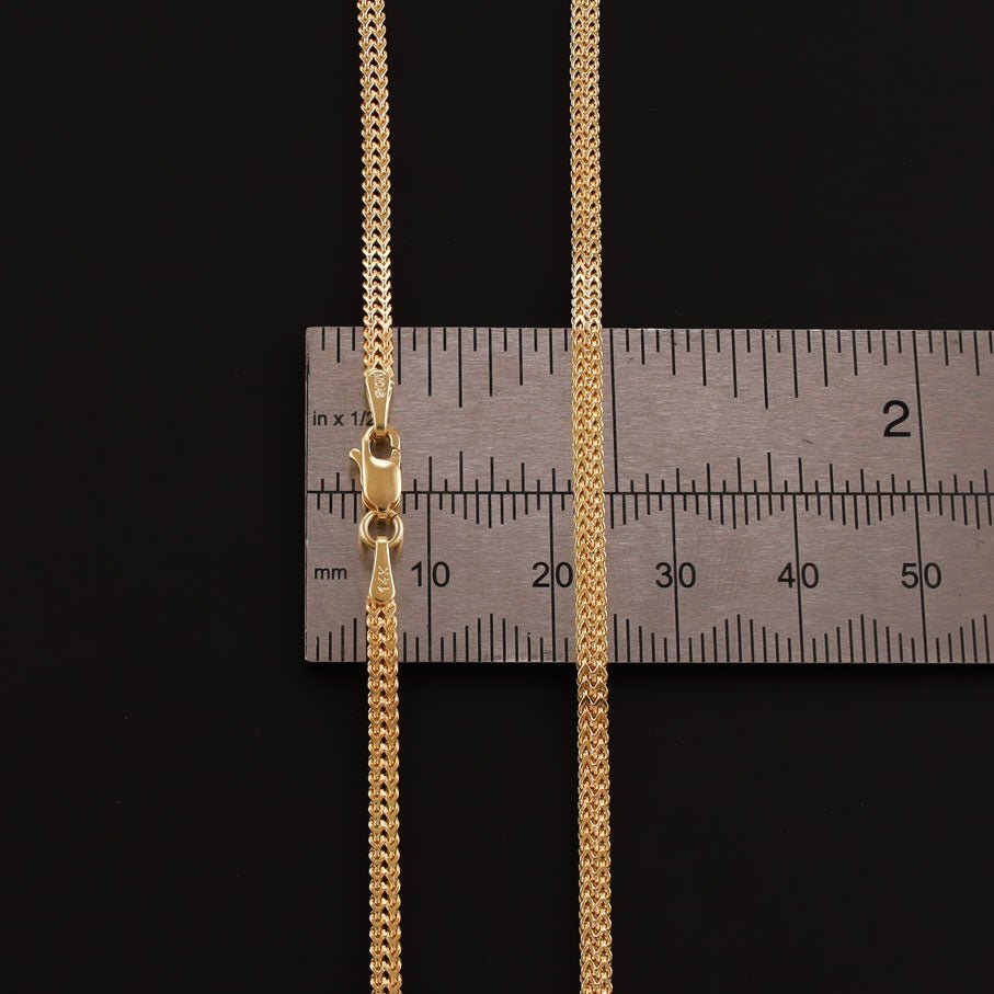 14ct Yellow Gold Franco Chain -2mm - FJewellery