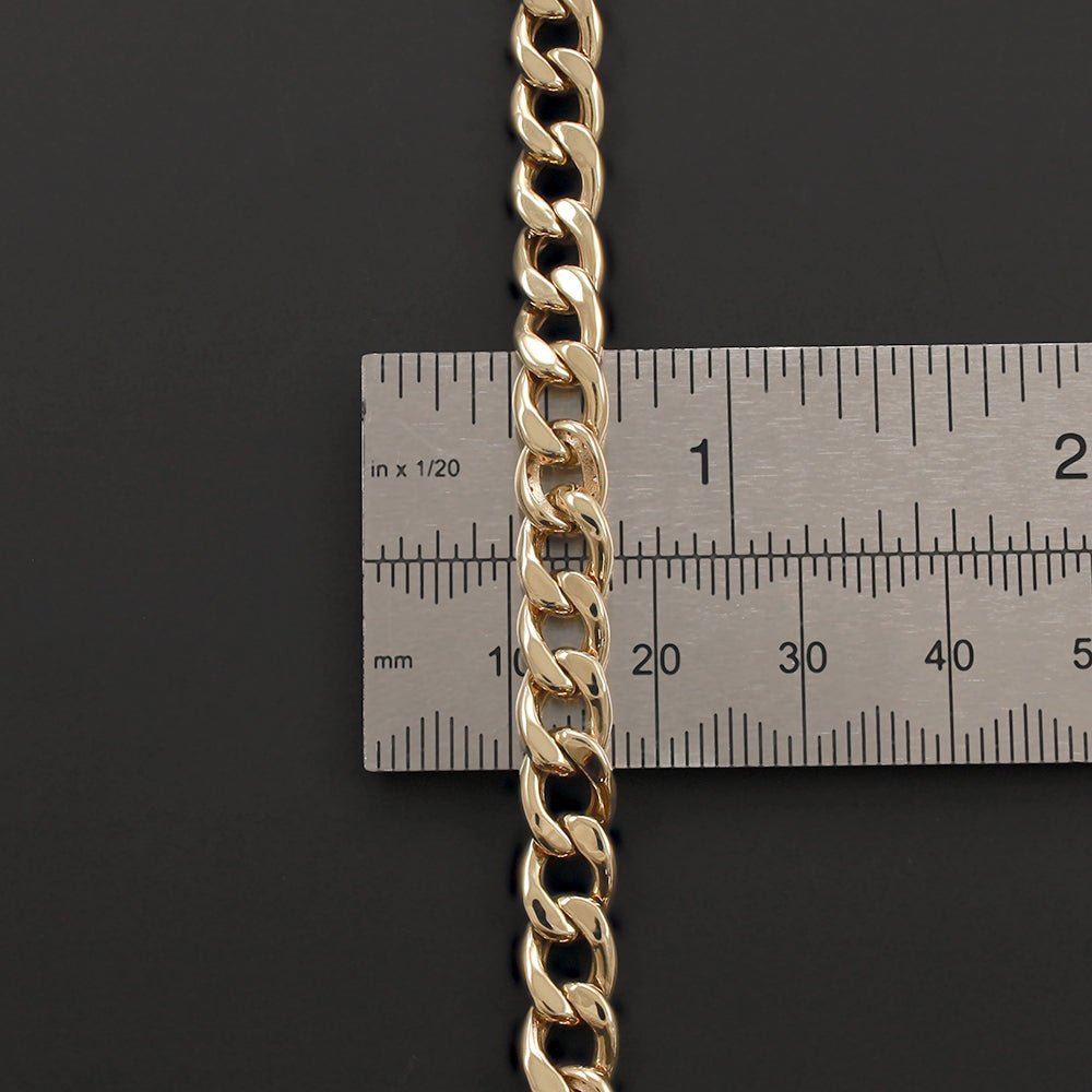 14ct Yellow Gold Gate Style Bracelet - 7mm - FJewellery