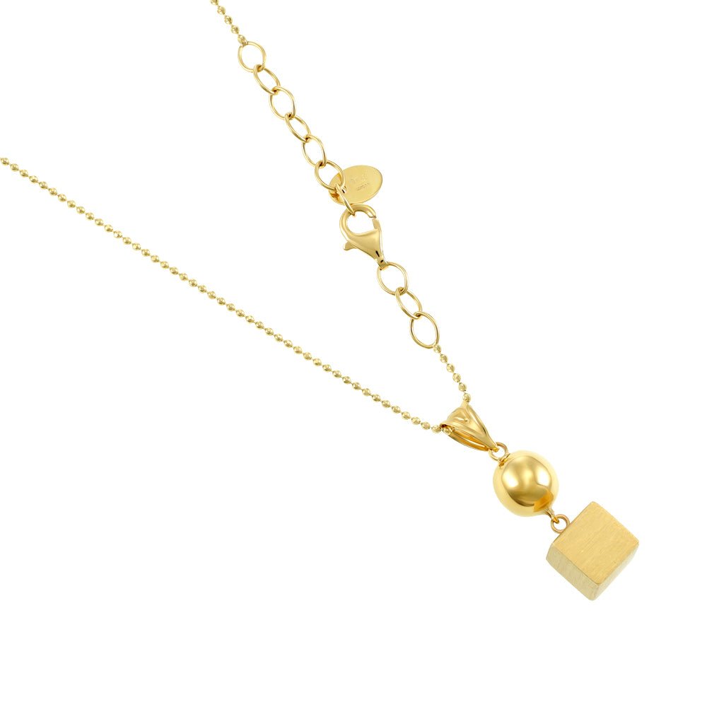 14ct Yellow Gold Geometrical Necklace 2021713 - FJewellery