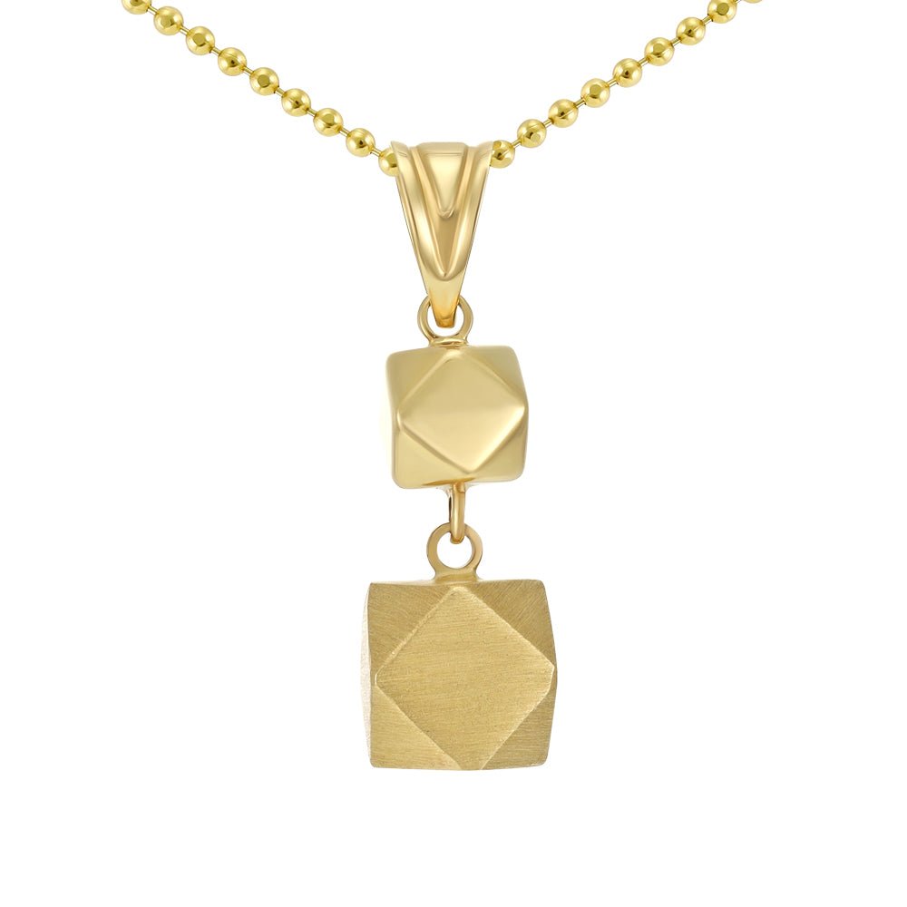 14ct Yellow Gold Geometrical Necklace 2021724 - FJewellery