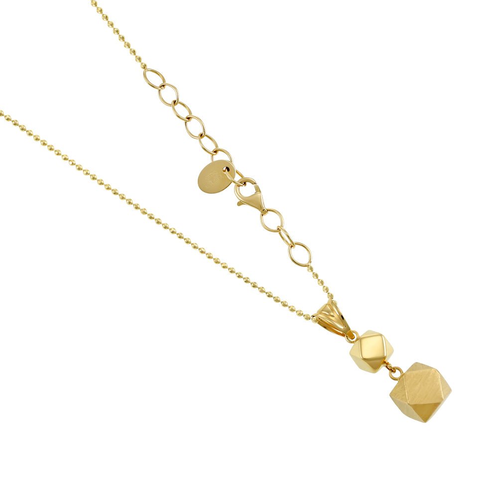 14ct Yellow Gold Geometrical Necklace 2021724 - FJewellery