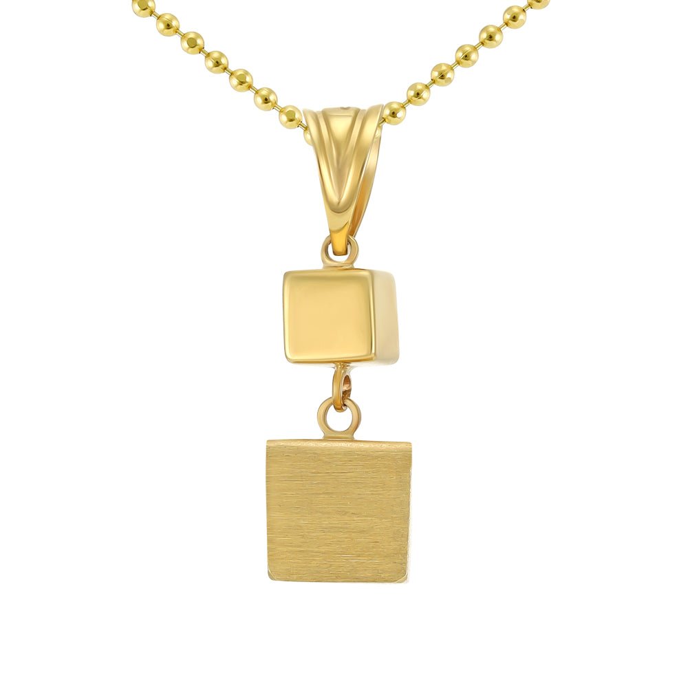 14ct Yellow Gold Geometrical Necklace 2021726 - FJewellery