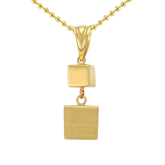 14ct Yellow Gold Geometrical Necklace 2021726 - FJewellery