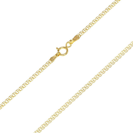 14ct Yellow Gold Love Chain -2mm -18" - FJewellery