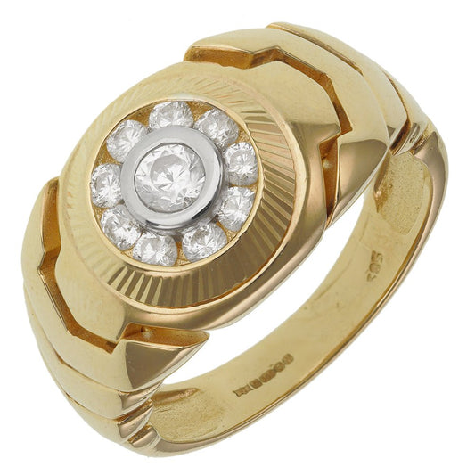 14ct Yellow Gold Men's Signet Ring - Size Y - FJewellery