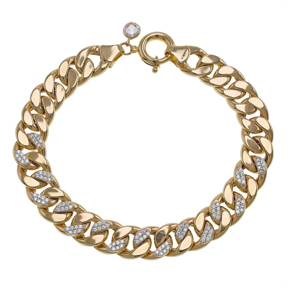 14ct Gold Chunky Bracelet, Vermeil Curb Link Bracelet, Chunky Layering  Bracelet, Gold Maxi Bracelet for Woman - Etsy