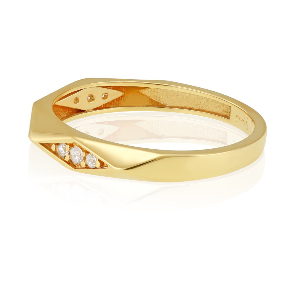14ct Yellow Gold Ring and Cubic Zirconia Stones 2005063 - FJewellery