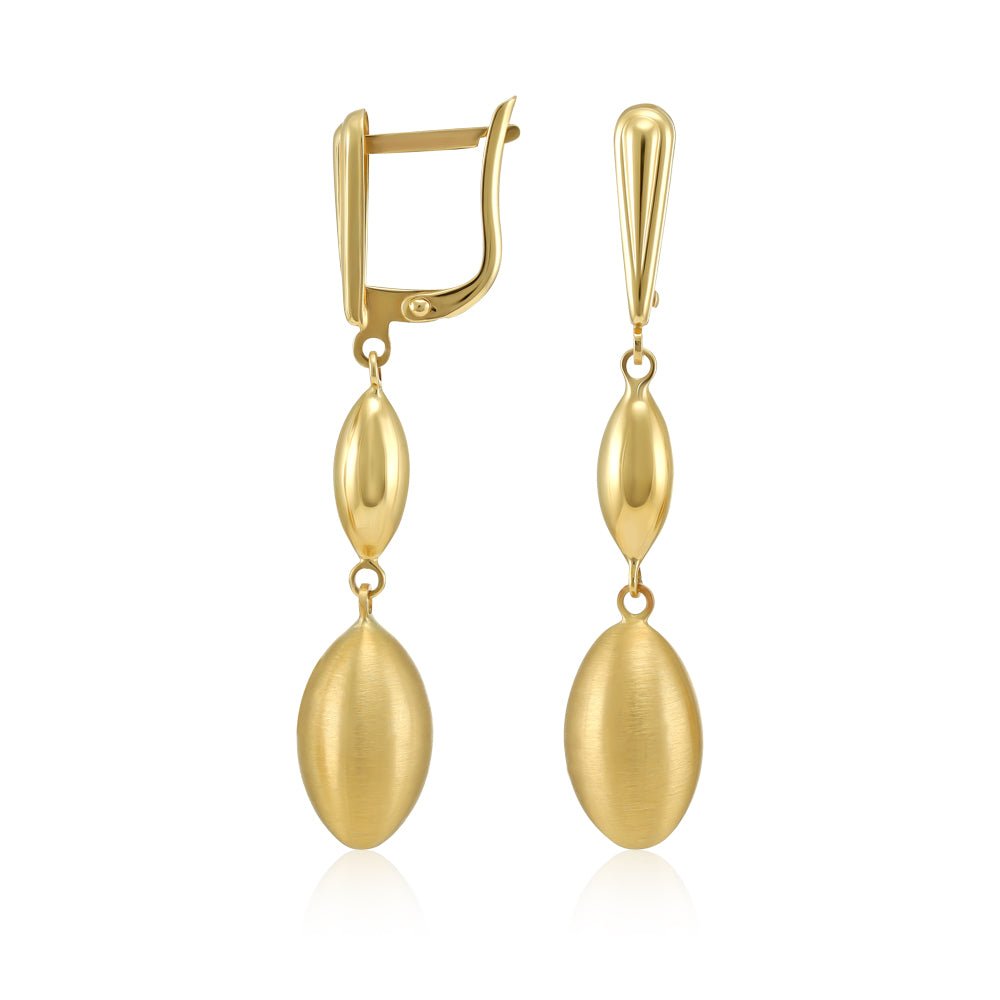 14ct Yellow Gold Tear Drop Earrings 2021335 - FJewellery