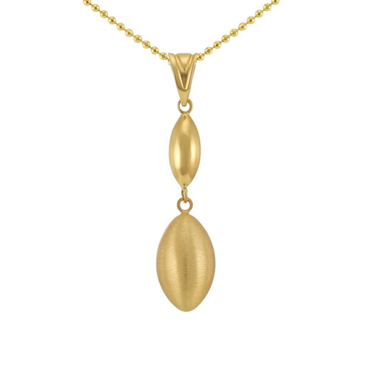 14ct Yellow Gold Tear Drop Necklace 2021719 - FJewellery