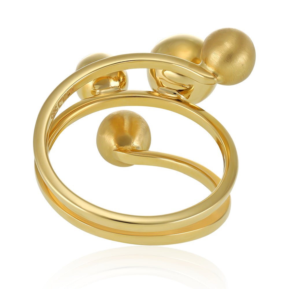14ct Yellow Gold Tear Drop Ring 2021513 - FJewellery