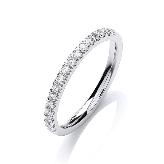 18ct White Gold 0.25ct diamond eternity Ring - FJewellery