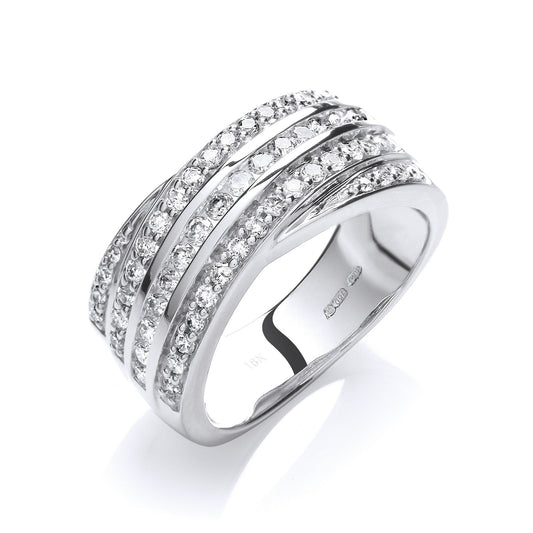 18ct White Gold 0.75ct Diamond Ring - FJewellery