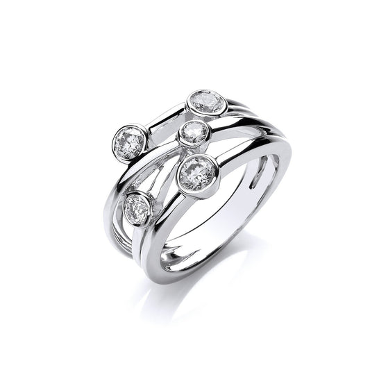 18ct White Gold 0.75ct GH-SI Diamond Dress Ring - FJewellery