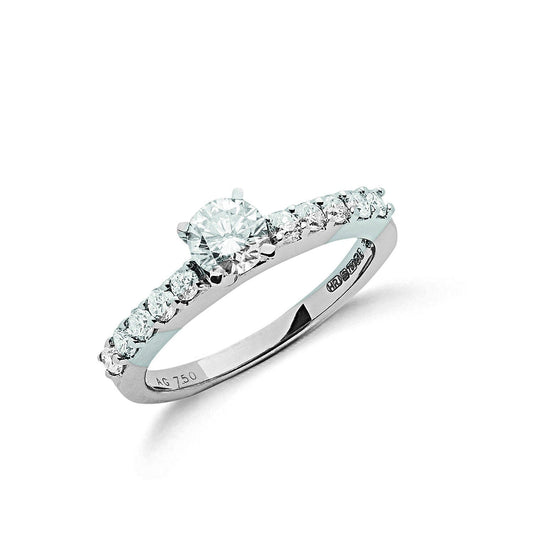 18ct White Gold 1.00ct Diamond Engagement Ring - FJewellery