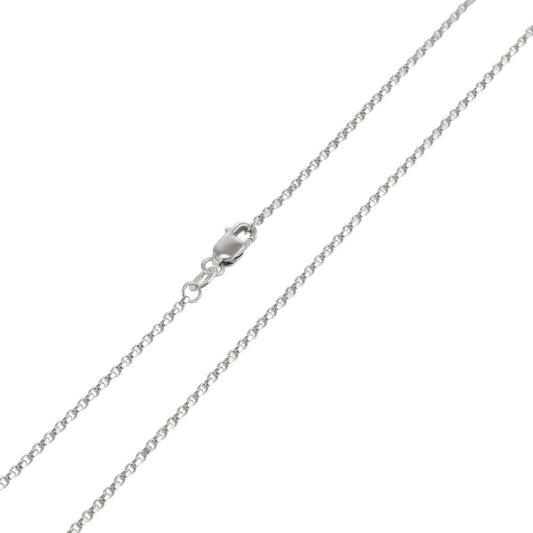 18ct White Gold 1.5mm Belcher Chain - FJewellery