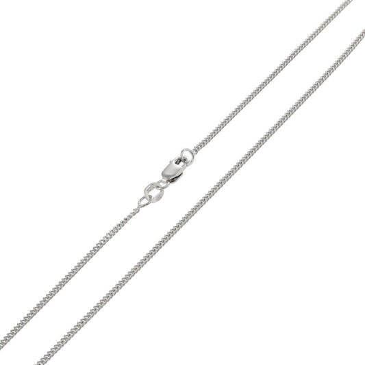 18ct White Gold 1.5mm Curb Chain - FJewellery