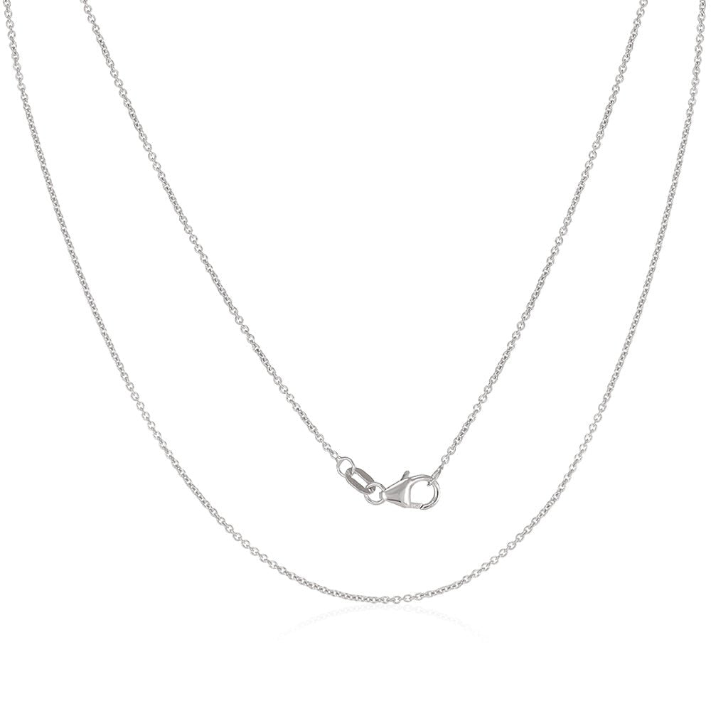 18ct White Gold 1.5mm Rolo Chain - FJewellery