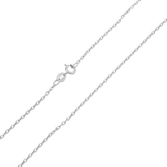 18ct white gold Diamond Cut Belcher chain CNPR002 - FJewellery