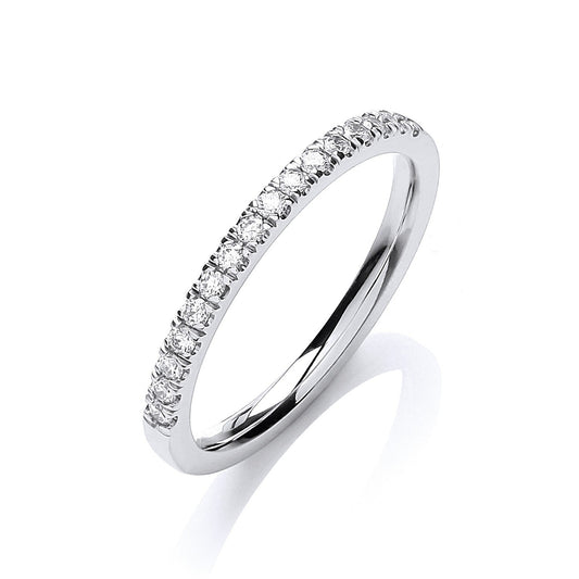 18ct White Gold Half ET 0.20ct Ring - FJewellery