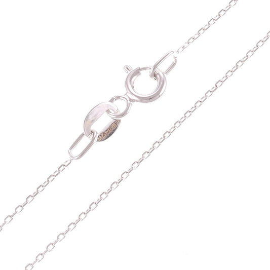 18ct White Gold Rolo Chain - 0.8mm - 1.24g - FJewellery