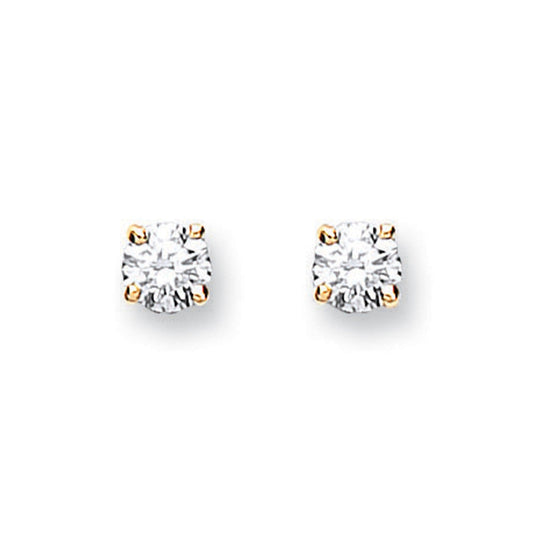 18ct Yellow Gold 0.25ct Claw Set Diamond Stud Earrings - FJewellery