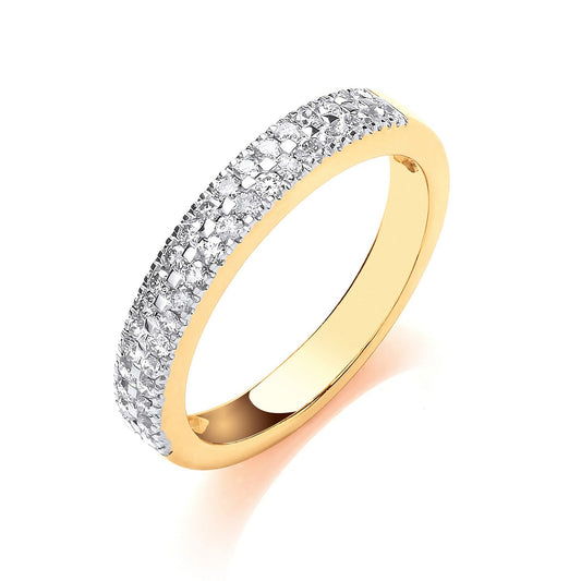 18ct Yellow Gold 0.31ct Diamond Eternity Ring - FJewellery