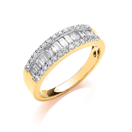 18ct Yellow Gold 0.55ct Diamond Ring - FJewellery
