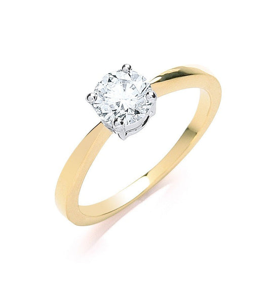18ct Yellow Gold 0.70ct Diamond Engagement Ring - FJewellery