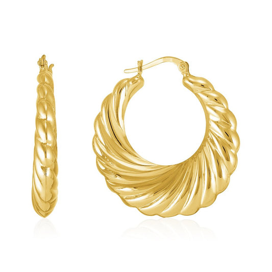 18ct yellow gold Shrimp Creole Earrings PKP0095 - FJewellery