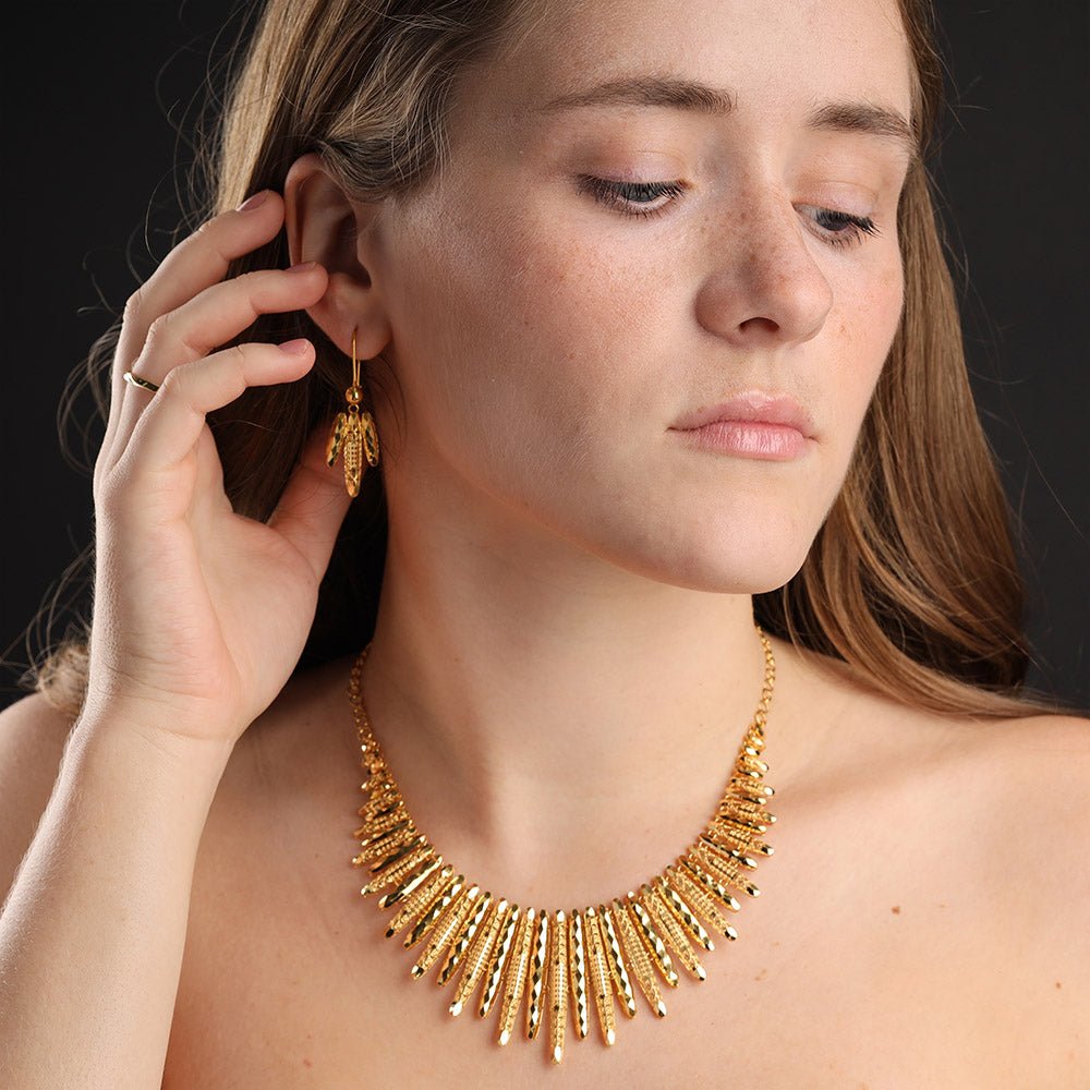 21ct Yellow Gold classic earrings - FJewellery