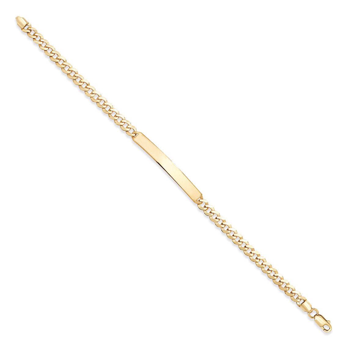9 Carat Yellow Gold ID Bracelet - 7.5 Inches - FJewellery