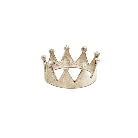 925 silver baubled crown ring AS0032 - FJewellery
